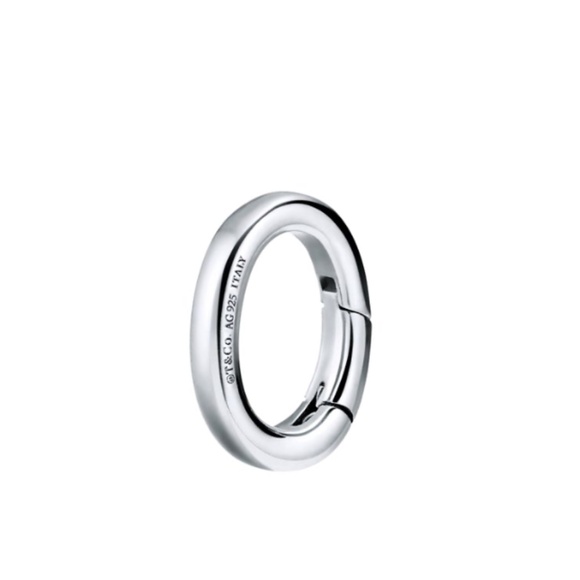 NEW Tiffany & Co 925Silver Italy Oval Clasp Clasping Link Jump - Picture 1 of 2
